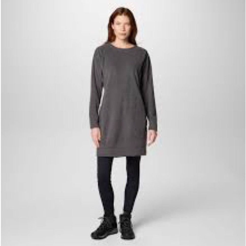 Elegant Gray Long Sleeve Dress